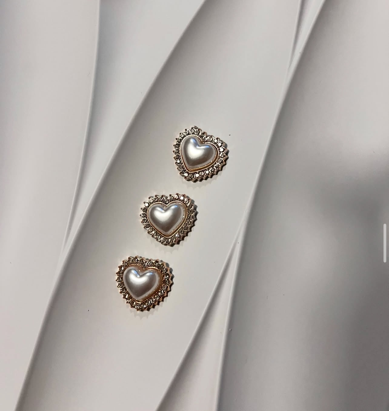 Pearl Heart Charms