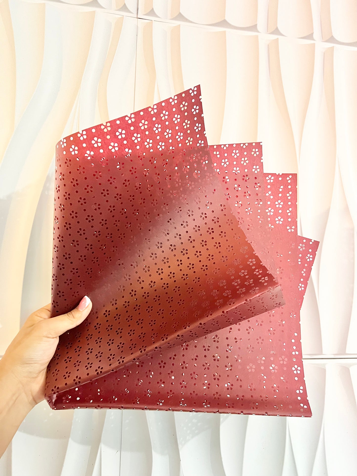 Maroon papel picado