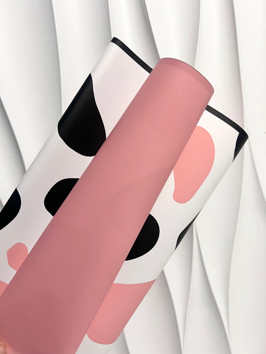 Pink Cow Print Paper