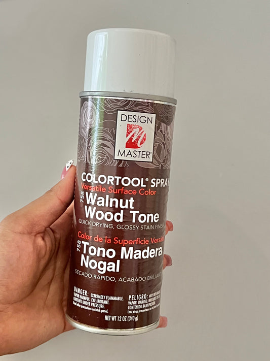 Walnut Wood tone floral spray