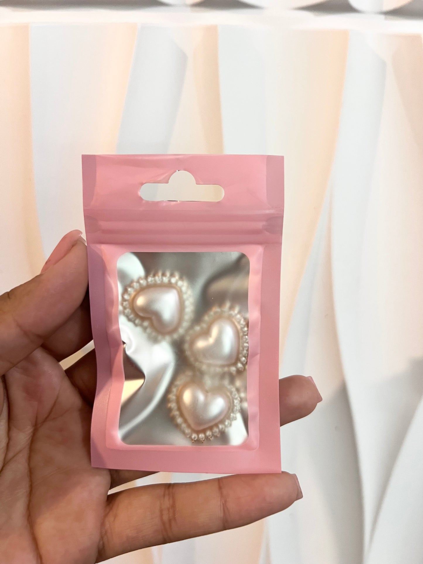Pearl Heart Charms
